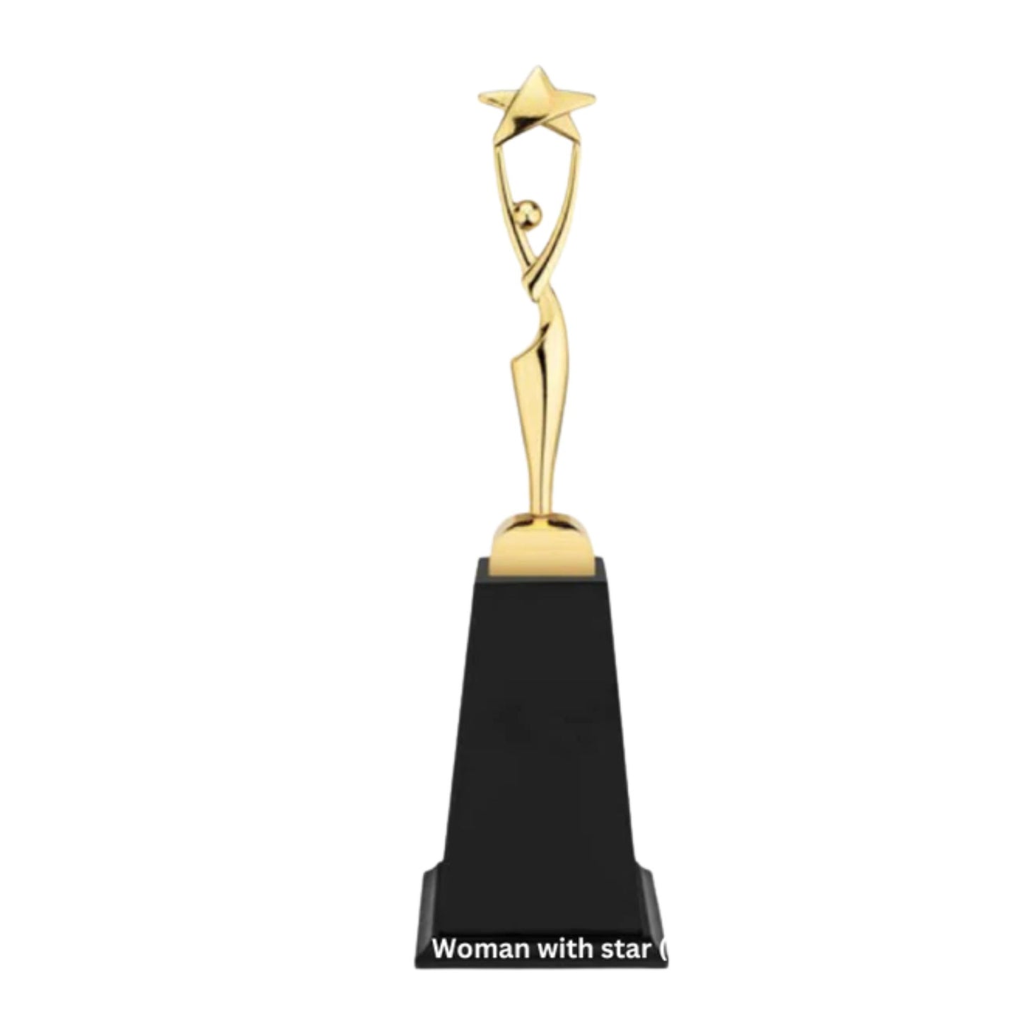Woman with Star Trophy (Large Base) | Custom Metal Awards