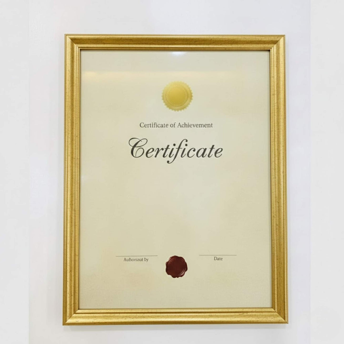 Wooden frame for certificates with classic finish for displaying awards, documents, and office achievements
